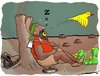 Cartoon: Nature Survives (small) by kar2nist tagged felling,trees,birds,nature,survival