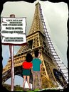 Cartoon: Parisian dilemma (small) by kar2nist tagged eiffel,travel,tourists,sightseeing