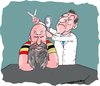Cartoon: Search and cut (small) by kar2nist tagged haircut,search,barbaershop,bald