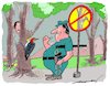 Cartoon: The Fall Guy... (small) by kar2nist tagged tree,felling,woodpecker,police