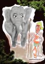 Cartoon: Two of a Kind (small) by kar2nist tagged elephatiasis,elephant,decease,elephantkeeper,swelledlegs,kerala,india,chertala