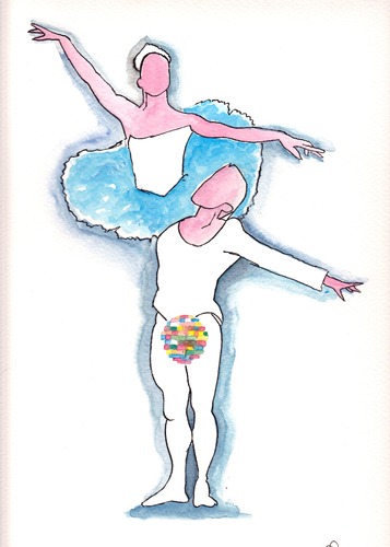 Cartoon: ballet (medium) by axinte tagged axi