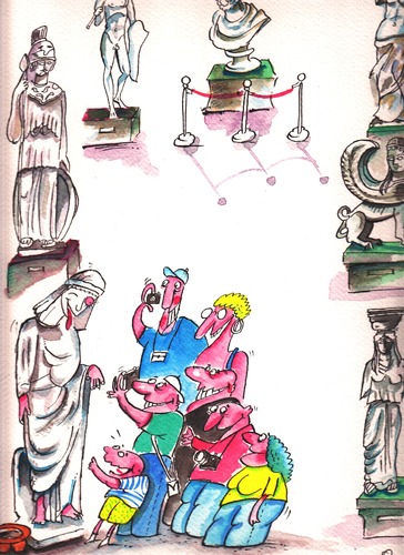 Cartoon: funny statues (medium) by axinte tagged axi