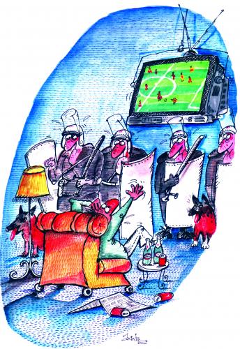 Cartoon: soccer (medium) by axinte tagged axi