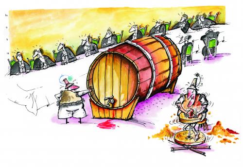 Cartoon: wine (medium) by axinte tagged axi