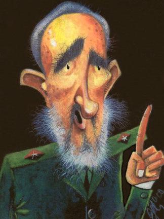 Cartoon: Fidel Castro (medium) by Gelico tagged fidel,castro,cuba,president,famous,people,gelico