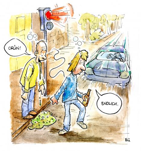 Cartoon: Missverständnis (medium) by Bülow tagged alkohol,bier,schnaps,trinken,trinker,ampel,verkehr,straßenverkehr,brechen,übergeben,kotzen,kotze,betrunken,besoffen,verwechslung,missverständnis,cartoon,cartoons,verkehr,straßenverkehr,sicherheit,unfall,autounfall,ampel,auto,autos,verkehrsunfall,alkohol,bier,schnaps,trinken,trinker,kotzen,übergeben,kotze,brechen,betrunken,besoffen,verwechslung,missverständnis,alkoholiker,grün,rot,jugend,jugendliche,alkoholkonsum,genußmittel,konsum,konsument,sucht,süchtig