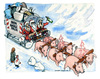 Cartoon: Buon Natale Italia (small) by Niessen tagged pigs,garbage,trash,christmas,snow,white,happy