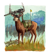 Cartoon: Caccia sportiva (small) by Niessen tagged hunting,deer,gun,defence,forest,competition