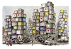 Cartoon: Garbage city (small) by Niessen tagged ecology,waste,trash,garbage,city,recycling,pollution