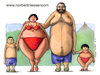 Cartoon: X-treme family (small) by Niessen tagged family pool holidays spa fat castle children