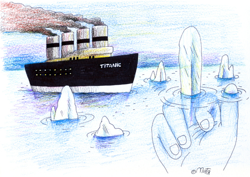 Cartoon: titanic (medium) by mitya_kononov tagged titanic