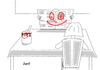 Cartoon: Kaffee II (small) by berti tagged kaffee,frühstück,freundlich,lächeln,zeitung,coffee,breakfast,newspaper,smile,inkscape