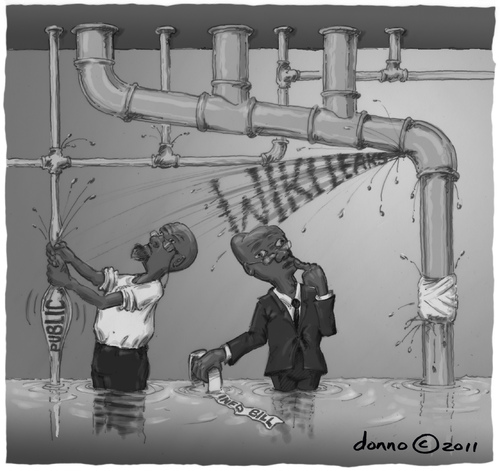 Cartoon: Info protection bill vs WikiLeak (medium) by donno tagged secrecy,media,bill,protection,information,africa,south,anc,mantashe,gwede,zuma,jacob,wikileaks