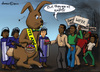 Cartoon: ANC as Easter bunny (small) by donno tagged anc,easter,bunny,election,south,africa,riot