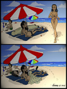 Cartoon: Day at the Beach (small) by donno tagged beach,burka,bo,derek,10