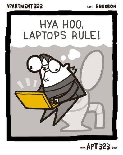 Cartoon: Laptops rule (medium) by breeson tagged humour,animation,2d,flash,webcomic