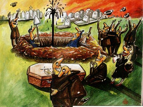 Cartoon: funerel (medium) by drljevicdarko tagged funerel