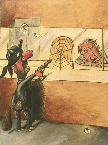 Cartoon: robbery (medium) by drljevicdarko tagged robbery