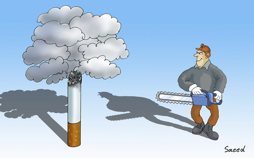 Cartoon: eradicate smoking (medium) by Saeedsadeghi tagged saeed,sadeghi,saeedartoon