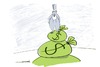 Cartoon: Fortune Island (small) by Herme tagged money banker gain
