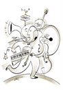 Cartoon: one man band (small) by Herme tagged musicians band one man
