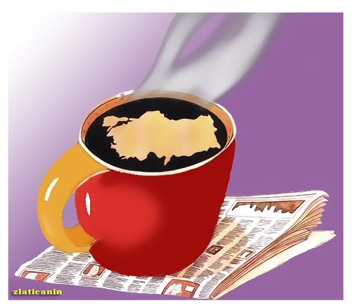 Cartoon: I love Turkish coffe (medium) by zlaticanin tagged coffe