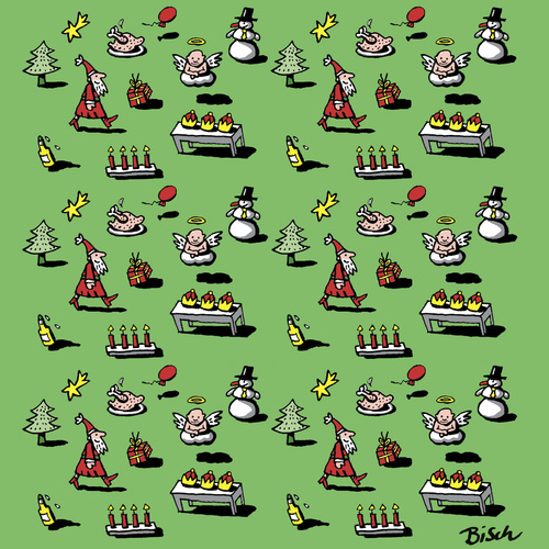 Cartoon: Weihnachtsmuster (medium) by BiSch tagged weihnachtsmann,geschenk,könige,drei,gans,weihnachten,muster,schneemann,grün,tannenbaum,engel,festmahl,christmas,santa,claus,angel,muster,weihnachten,weihnachtsmann