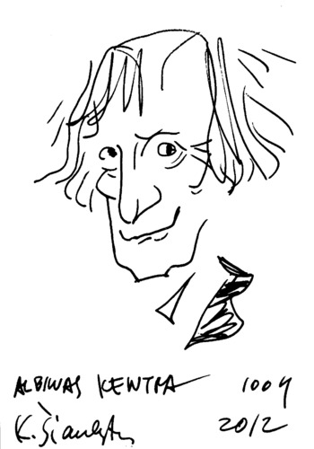 Cartoon: Albinas Kentra (medium) by Kestutis tagged sketch,kestutis,lithuania