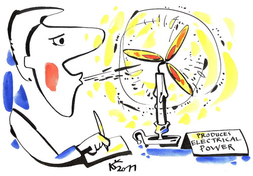 Cartoon: CARTOONISTS BUSINESS (medium) by Kestutis tagged cartoon,elekctrical,power,business