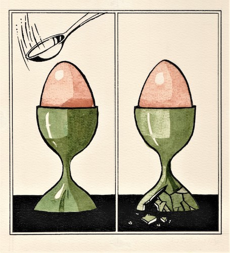 Cartoon: Coincidence (medium) by Kestutis tagged coincidence,easter,egg,ostern,ei,kestutis,lithuania