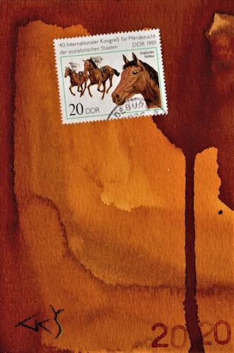 Cartoon: DADA horse (medium) by Kestutis tagged dada,horse,birthday,kestutis,lithuania,postcard