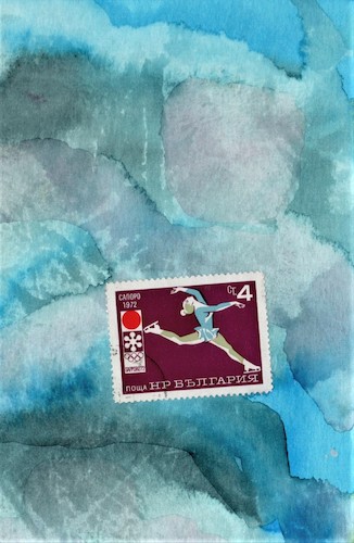 Cartoon: Figure skating. Spin (medium) by Kestutis tagged figure,skating,dada,postcard,art,kunst,kestutis,lithuania