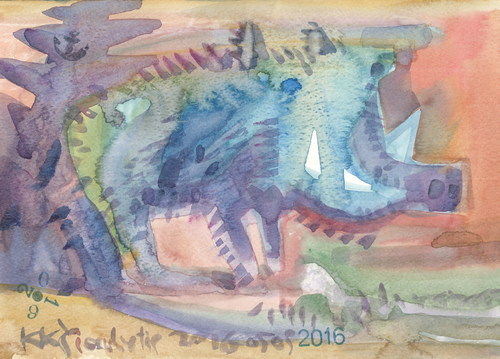 Cartoon: Hog (medium) by Kestutis tagged hog,dada,watercolor,kestutis,lithuania,nature