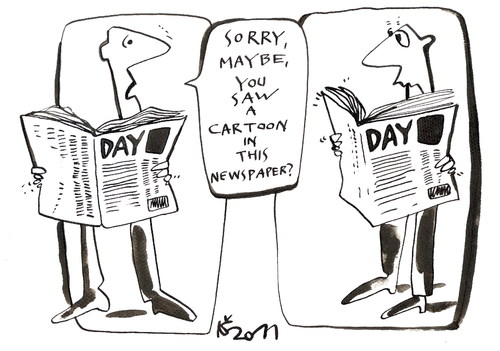 Cartoon: NEWSPAPER (medium) by Kestutis tagged newspaper,cartoon,zeitung,press