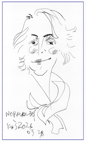 Cartoon: Normante Ribokaite (medium) by Kestutis tagged artist,photo,kestutis,lithuania,sketch