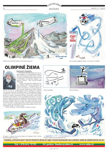 Cartoon: Olympic Winter (medium) by Kestutis tagged olympic,winter,kestutis,lithuania,milan,cortina,snow,games,2026,causerie,newspaper