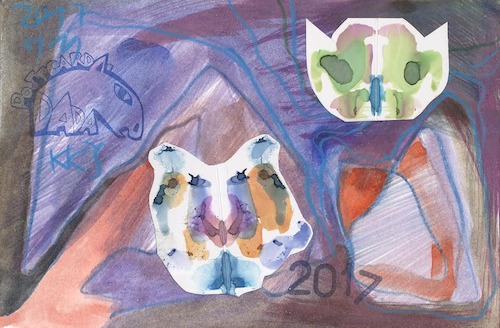 Cartoon: Owls (medium) by Kestutis tagged dada,postcard,kerner,form,owl,klecksography,art,kunst,kestutis,lithuania
