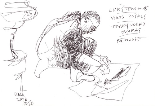 Cartoon: Performance (medium) by Kestutis tagged performance,art,kunst,sketch,kestutis,lithuania