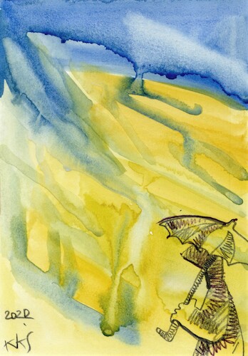 Cartoon: Spring rain (medium) by Kestutis tagged spring,rain,kestutis,lithuania