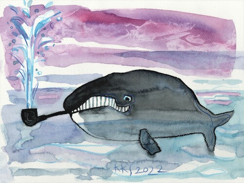 Cartoon: The world is changing (medium) by Kestutis tagged world,climate,change,kestutis,lithuania,ecology,pipe,whale,ocean