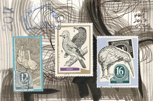 Cartoon: Three new DADA Postage Stamps (medium) by Kestutis tagged postage,stamps,dada,postcard,kunst,art,kestutis,lithuania