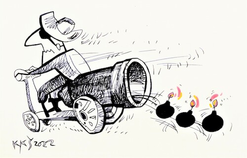Cartoon: Climate change. Wheeled pirate (medium) by Kestutis tagged pirate,wheel,climate,change,car,kestutis,lithuania,transport,civilization,ecology