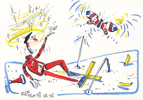 Cartoon: Winter butterfly (medium) by Kestutis tagged olympic,winter,sports,sochi,2014,butterfly,schmetterling,snow,kestutis,lithuania,skiing