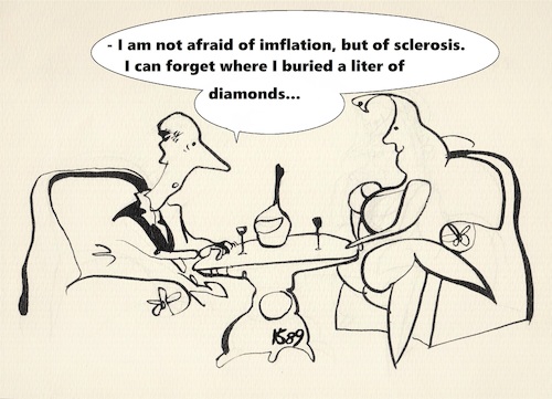 Cartoon: Worry (medium) by Kestutis tagged kestutis,lithuania,inflation