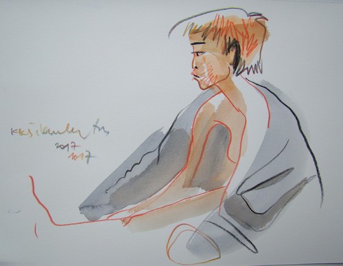 Cartoon: Artists and model - 2 (medium) by Kestutis tagged artist,model,sketch,kestutis,lithuania