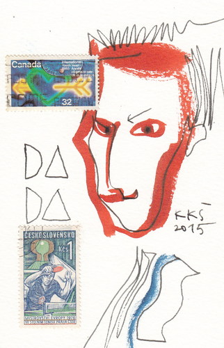 Cartoon: DADA (medium) by Kestutis tagged dada,art,kunst,postcard,dadaism,stamps,sketch,kestutis,lithuania