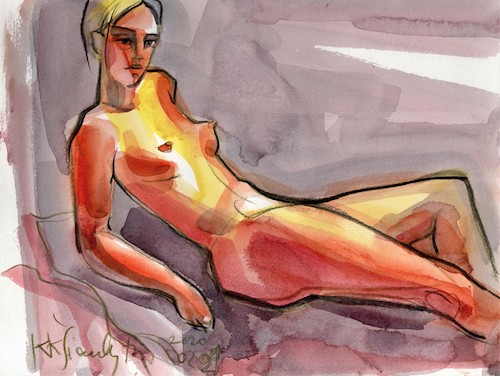 Cartoon: Sketch art. Artist and model 14 (medium) by Kestutis tagged sketch,artist,model,kunst,kestutis,lithuania