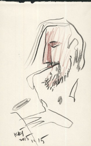 Cartoon: Sketch. Jazz concert (medium) by Kestutis tagged sketch,jazz,concert,music