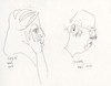 Cartoon: Artists Giedre and Juozas (small) by Kestutis tagged artist,sketch,kestutis,lithuania